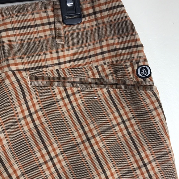 Volcom mens casual plaid trousers pants size 34 - Picture 10 of 12